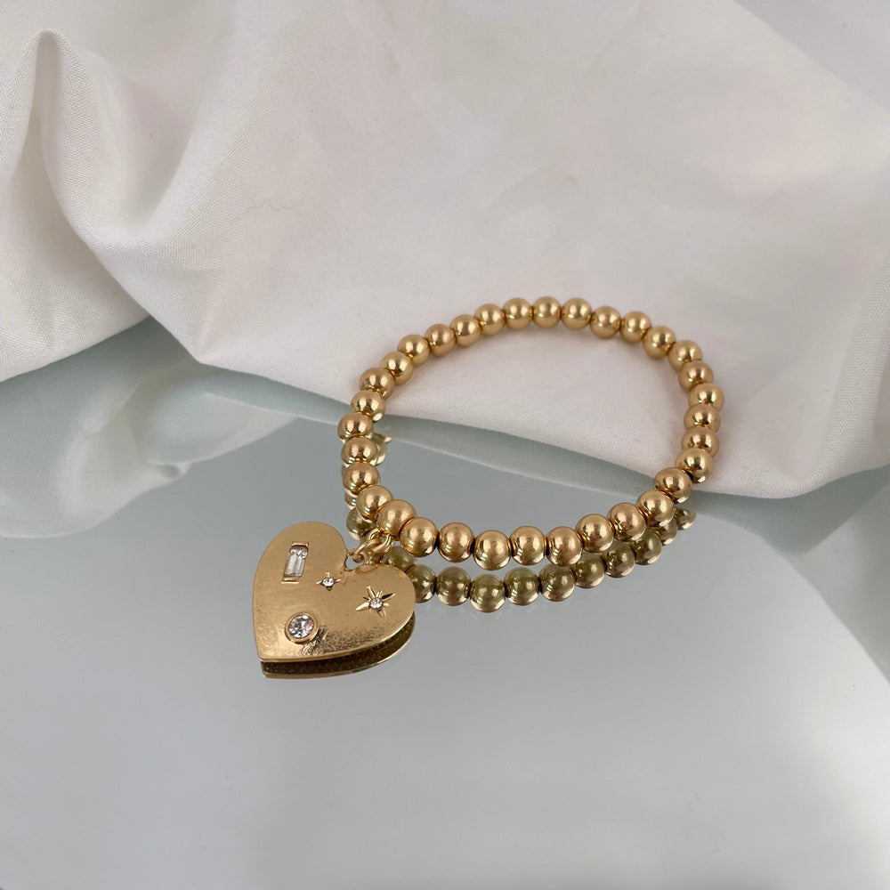 HEART BEADED BRACELET