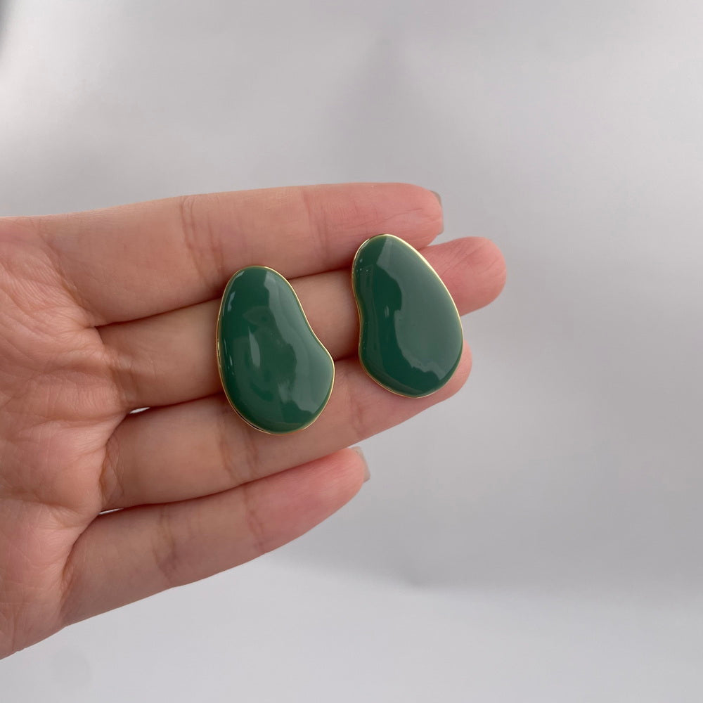 SIMPLE GREEN EARRINGS