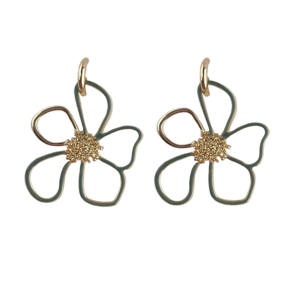 FLORAL ENAMEL EARRINGS