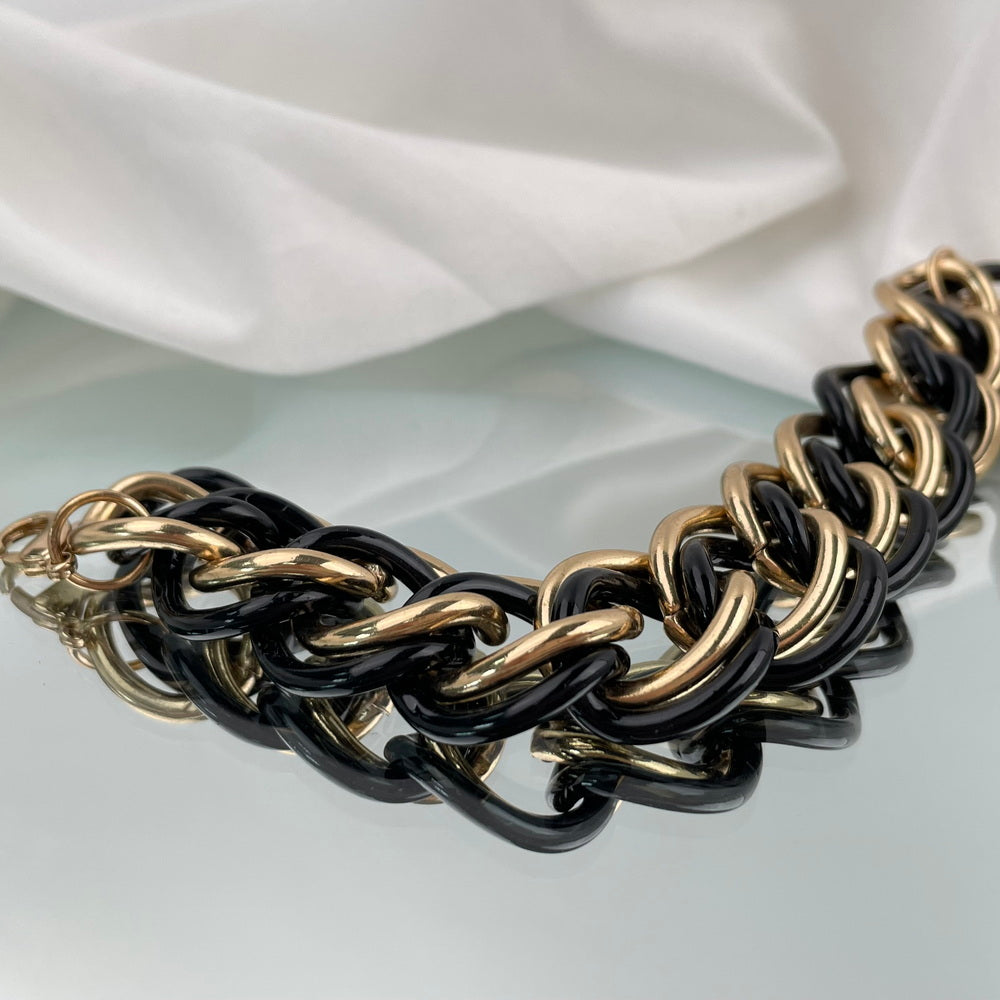 BLACK AND GOLD BRACELET