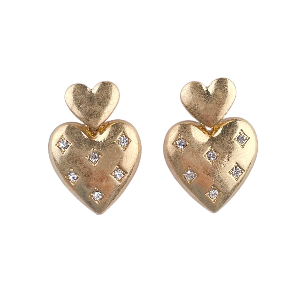 HEART RHINESTONE EARRINGS