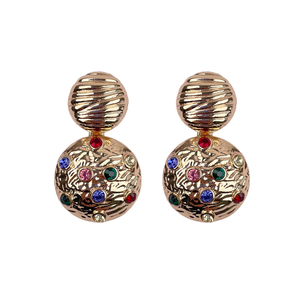 COLORFUL RHINESTONE EARRINGS