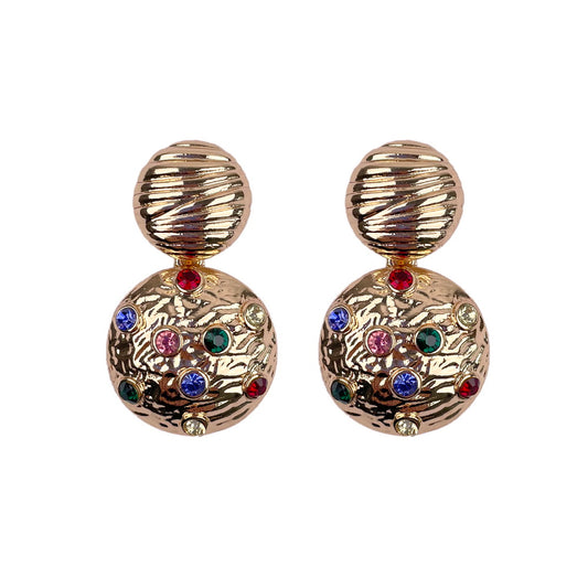 COLORFUL RHINESTONE EARRINGS