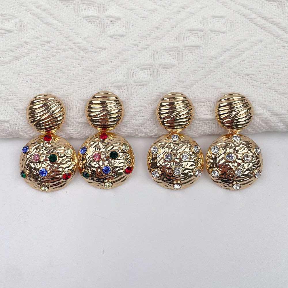 COLORFUL RHINESTONE EARRINGS