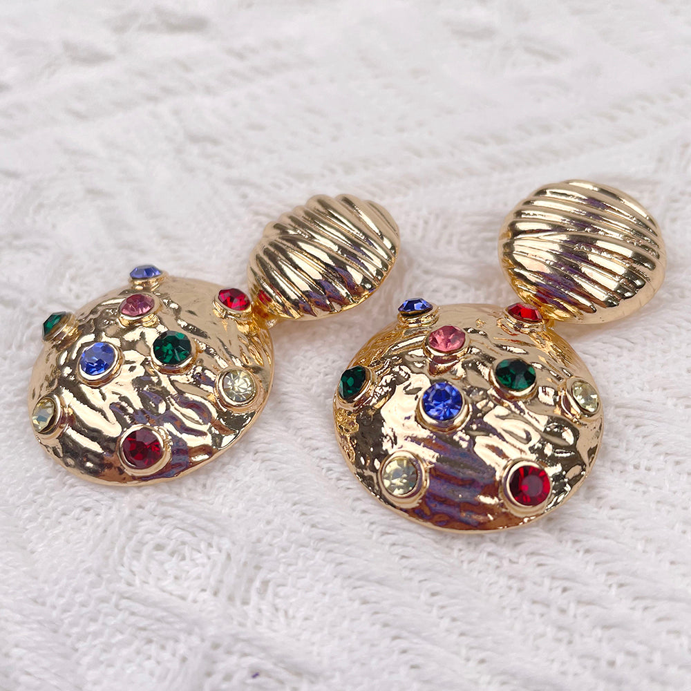 COLORFUL RHINESTONE EARRINGS