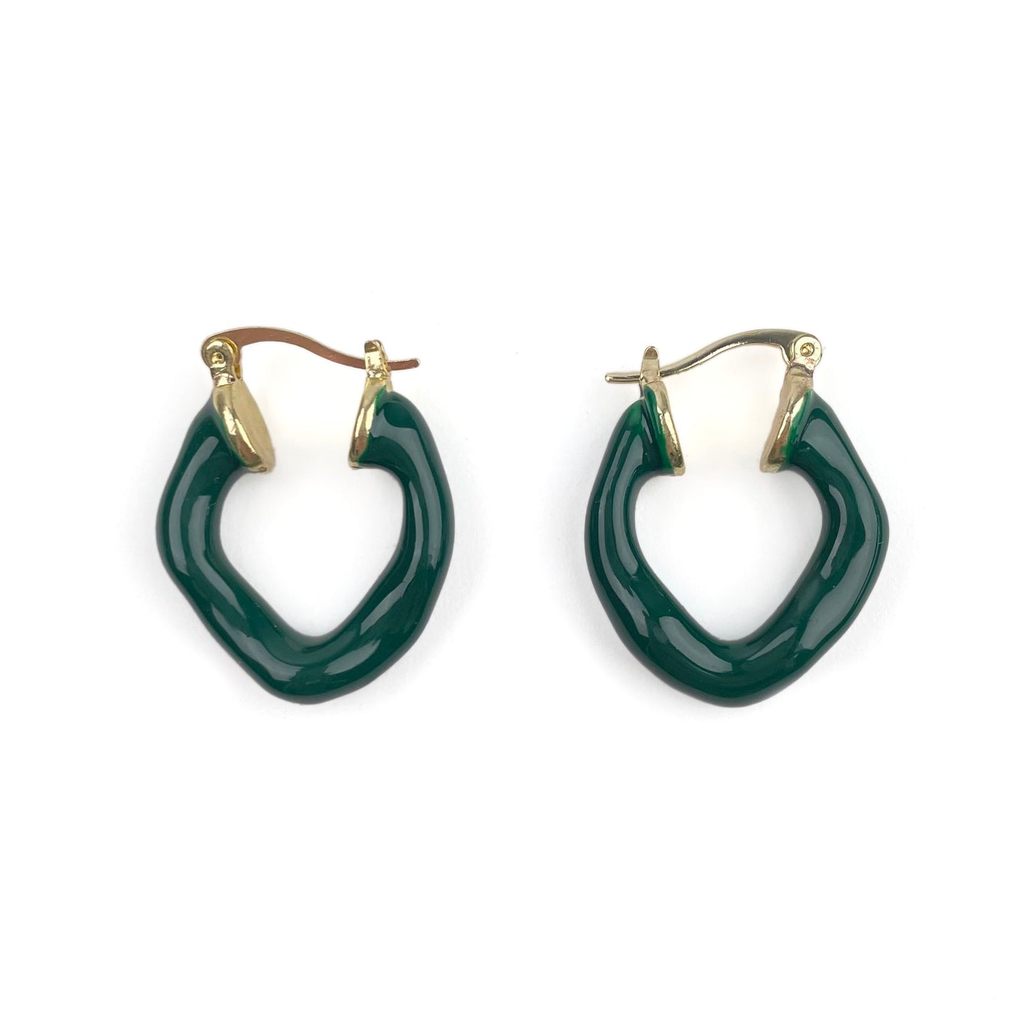 GREEN HUGGIE EARRING