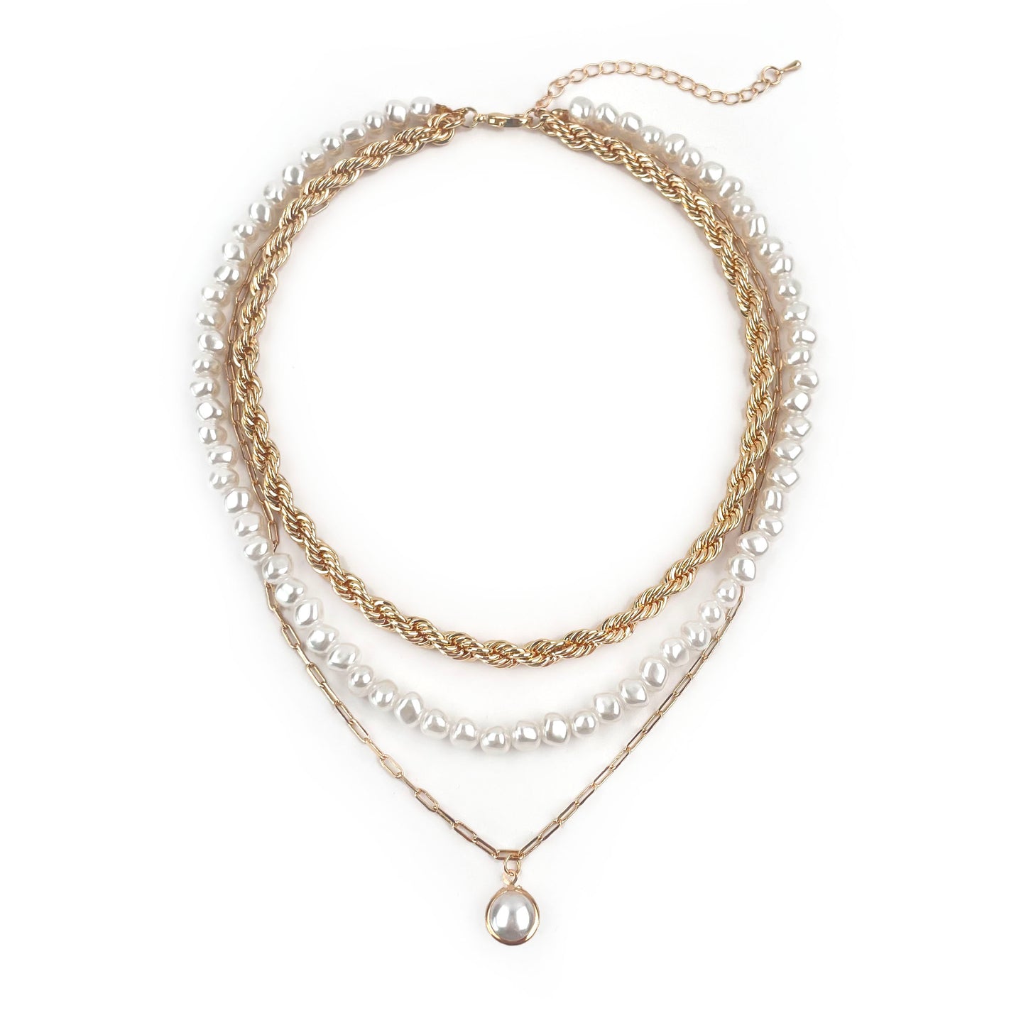 IRREGULAR PEARL GOLD NECKLACE