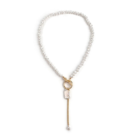 Y-CHAIN PEARL NECKLACE