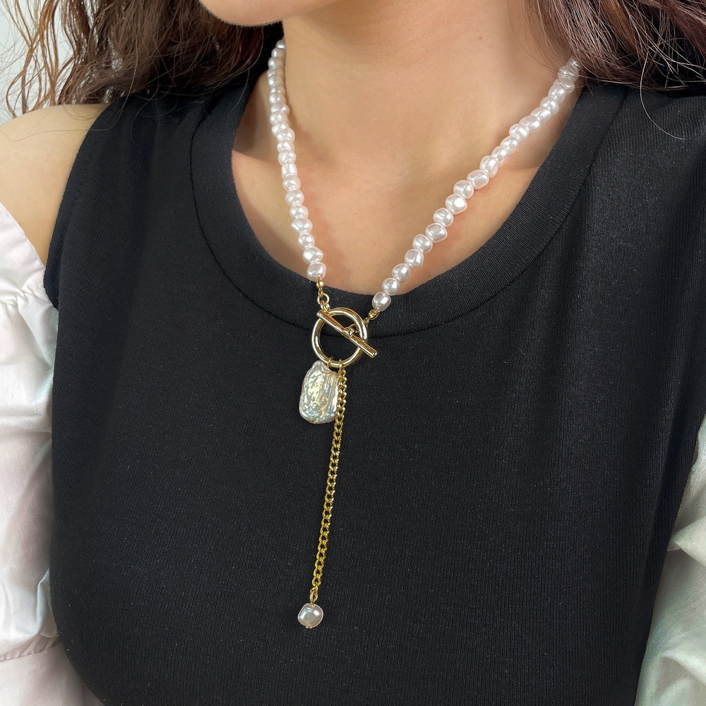 Y-CHAIN PEARL NECKLACE